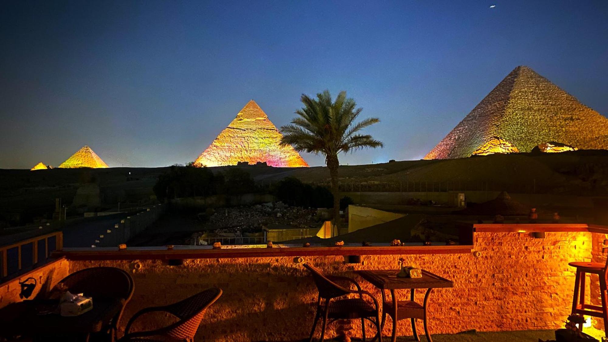 Seven Pyramids Panoramic View Inn Kafret el-Gabal Zewnętrze zdjęcie